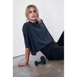 FP MOVEMENT BY FREE PEOPLE Women's Inspire Tee Size M In Black